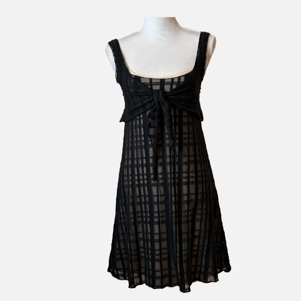 Chanel Spring 2006 Sheer Overlay Babydoll Dress Vintage Black Chiffon - Picture 15 of 16